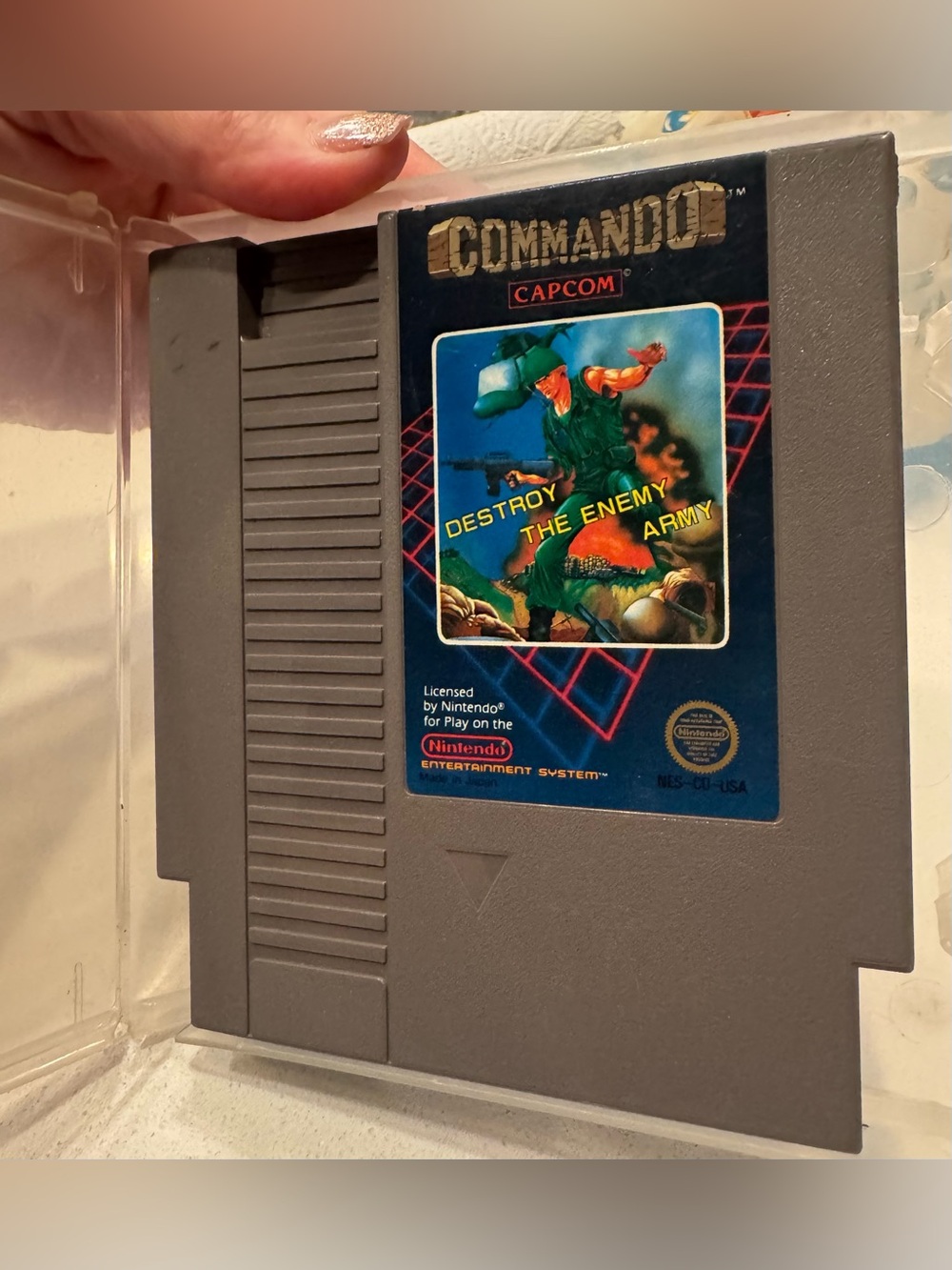 Commando NES Game Cartridge with case - 5 screw - Authentic